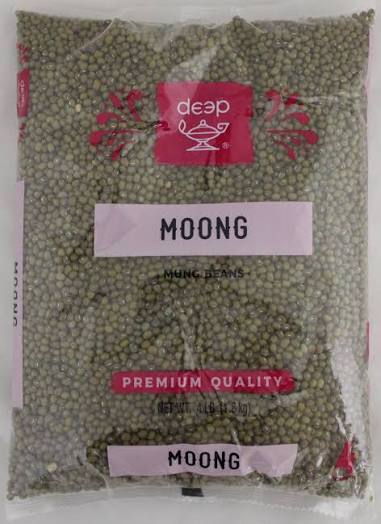 Deep whole moong beans