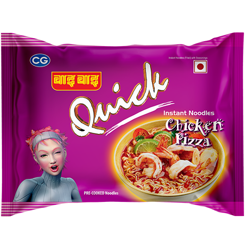 Wai Wai Quick Chicken Pizza Noodles 